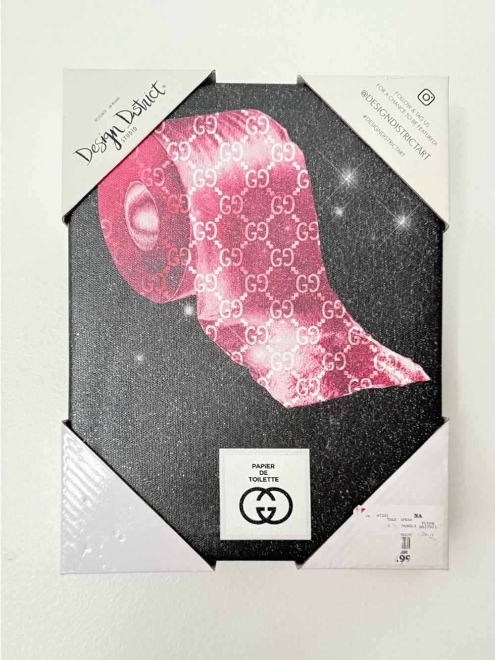 Gucci Pink GG Logo Toilet Paper Art Print